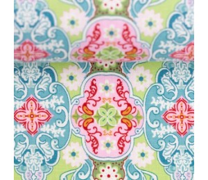 Baumwolle - Julia Ornamente kiwi grün